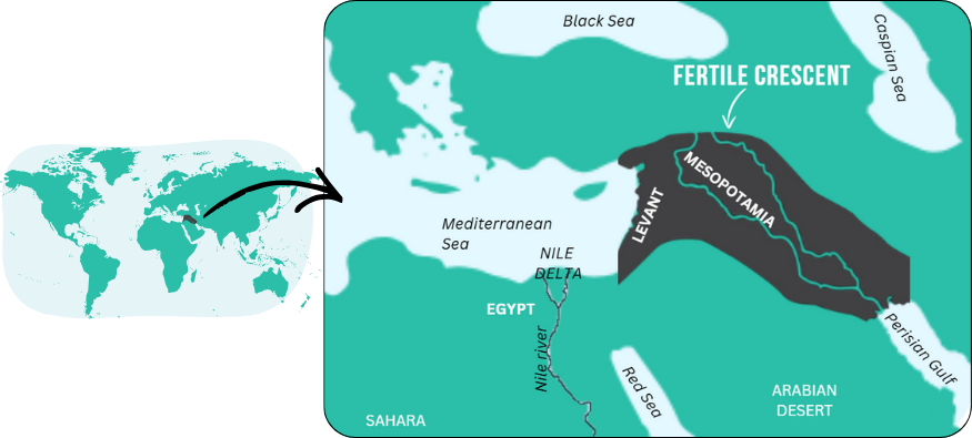 Reconstructed irrigation canals in southern Mesopotamia